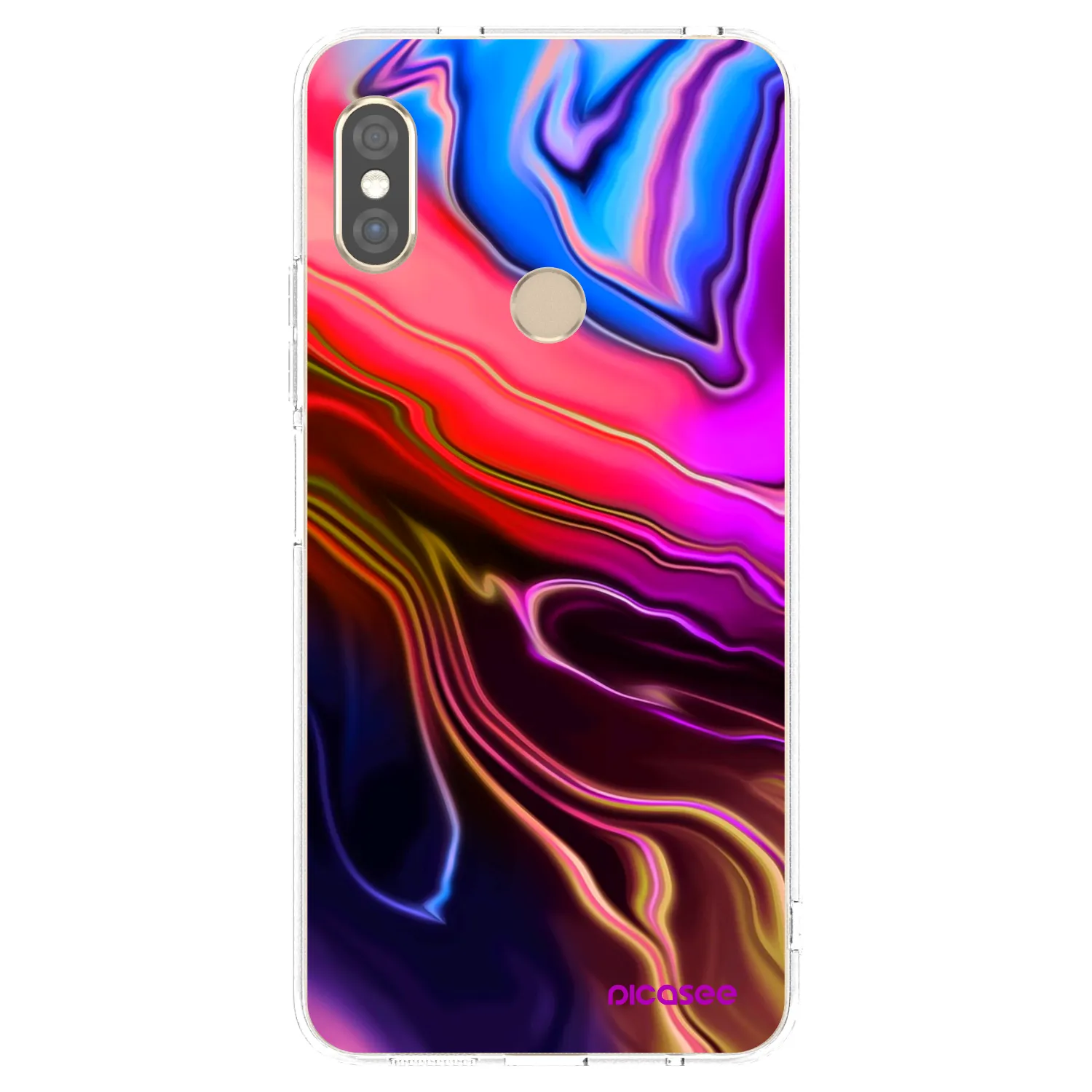 Picasee Xiaomi Redmi Note 5 Global Hülle - Transparentes Silikon - Electric