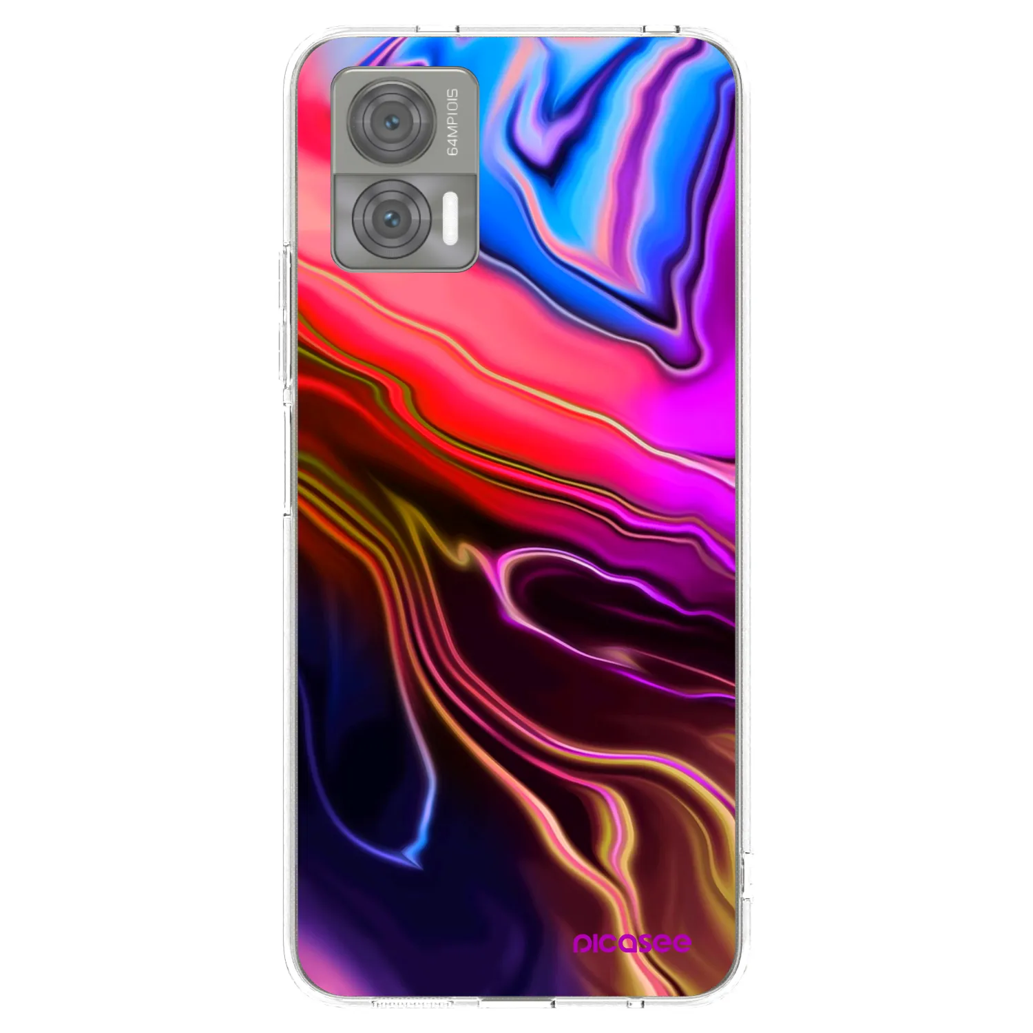 Picasee Motorola Edge 30 Neo Hülle - Transparentes Silikon - Electric