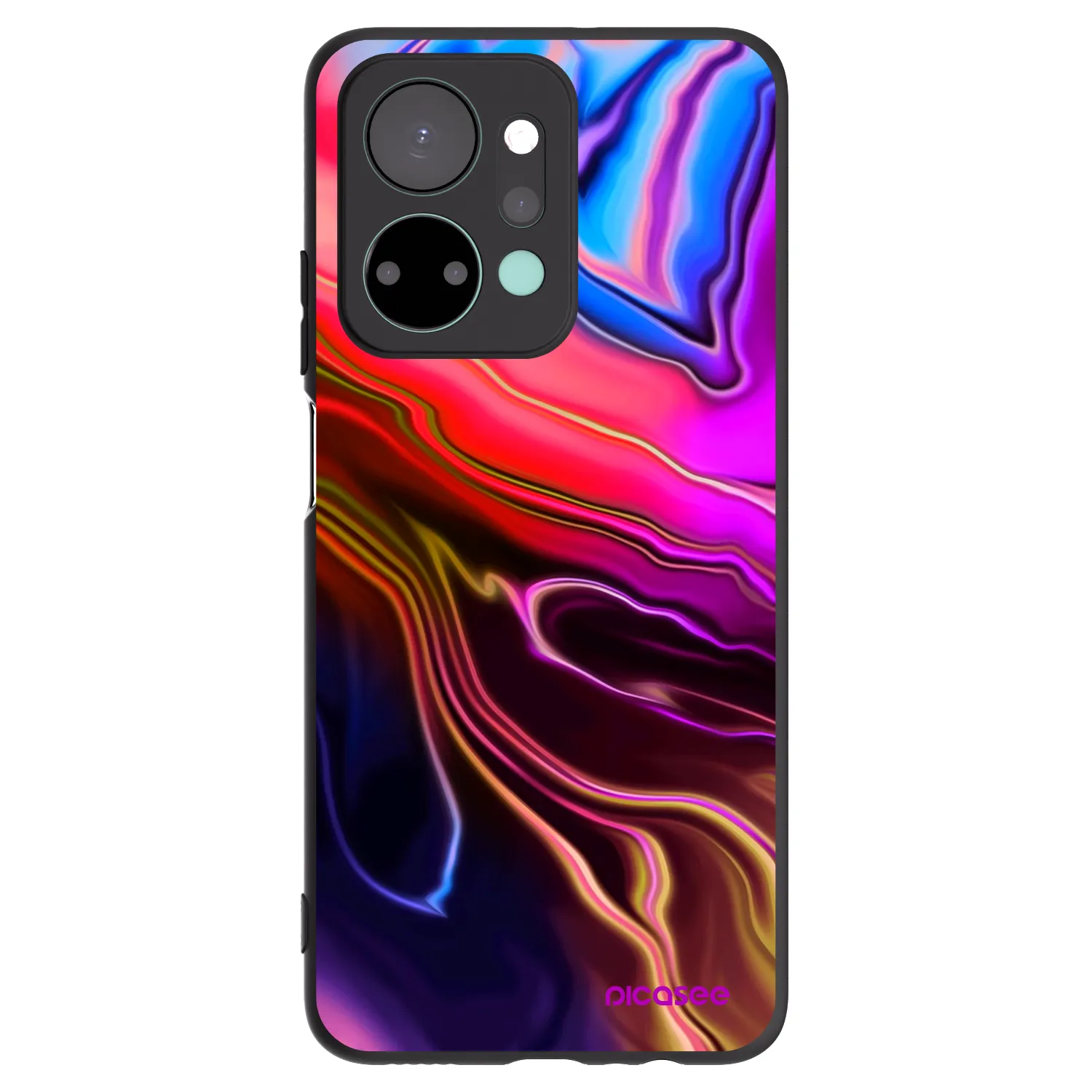 Picasee Honor X7a Hülle - Schwarzes Silikon - Electric