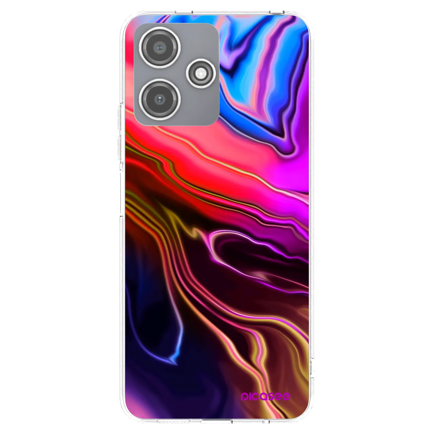 Picasee Xiaomi Redmi 12 5G Hülle - Transparentes Silikon - Electric