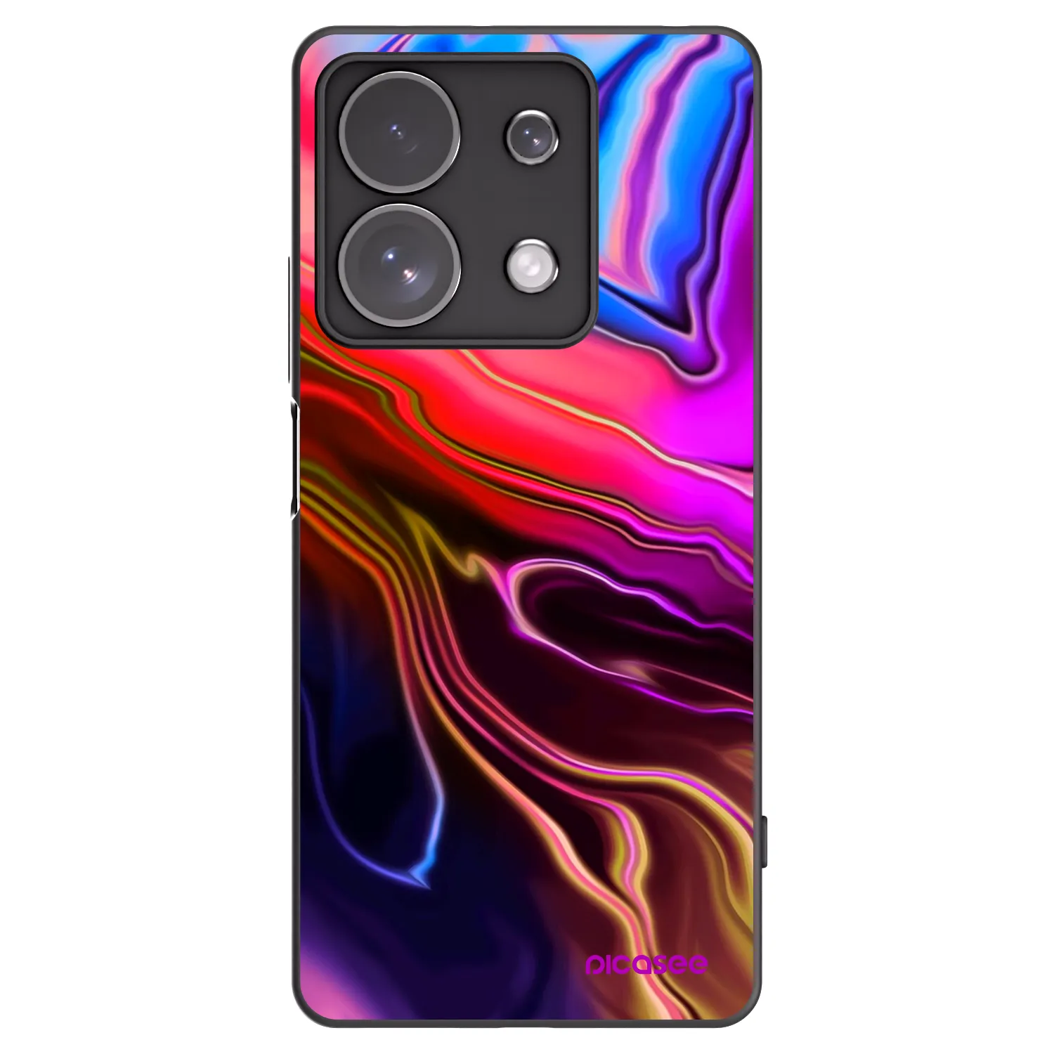 Picasee Xiaomi Redmi Note 13 Pro 4G Hülle - Schwarzes Silikon - Electric