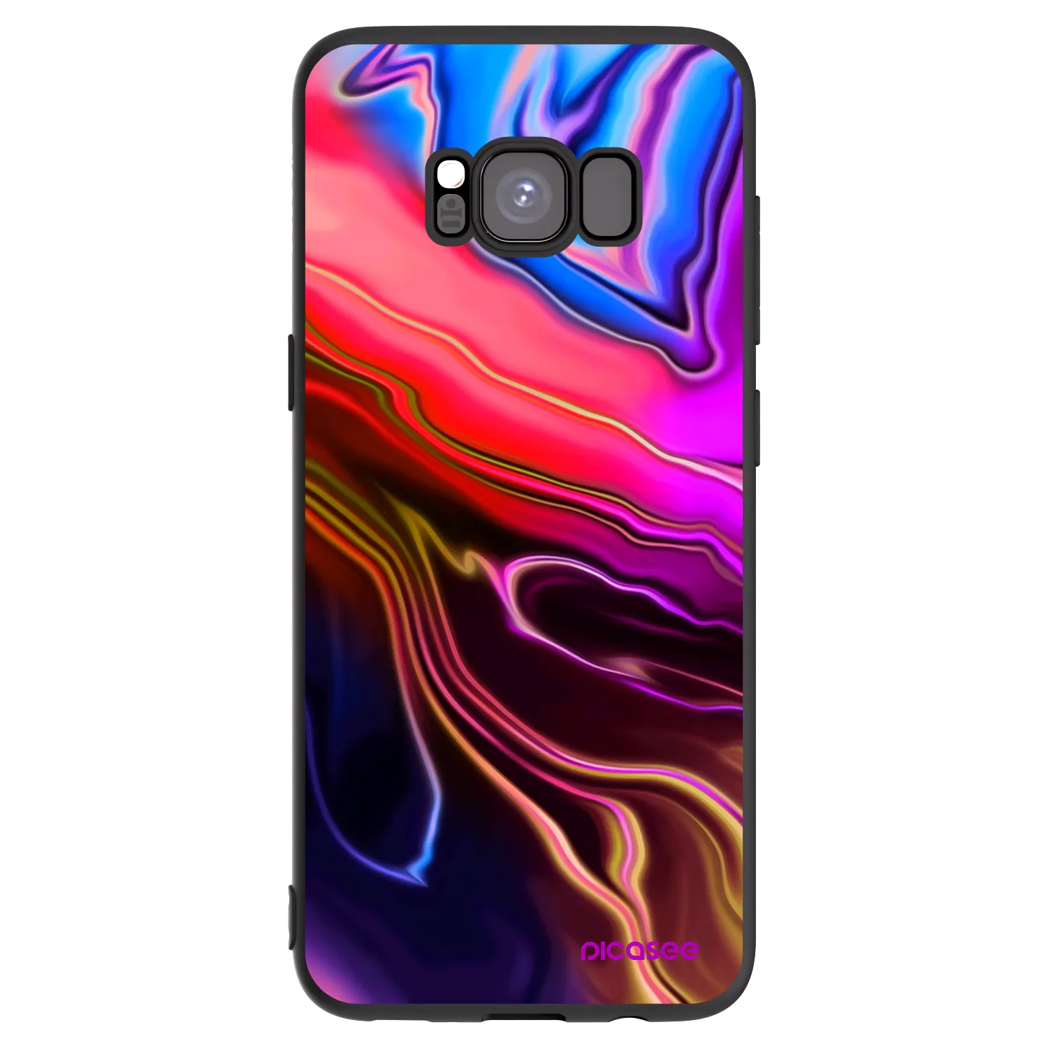 Picasee Samsung Galaxy S8 G950F Hülle - Schwarzes Silikon - Electric