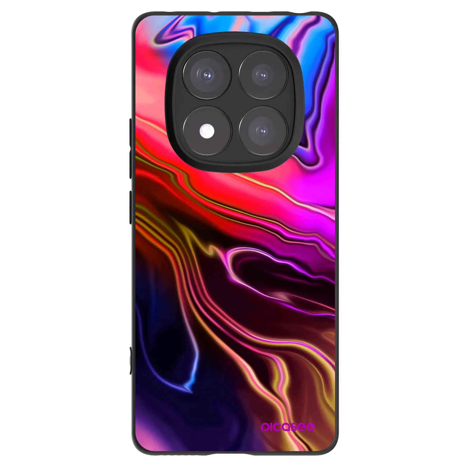 Picasee Xiaomi Redmi Note 14 Pro 5G Hülle - Schwarzes Silikon - Electric