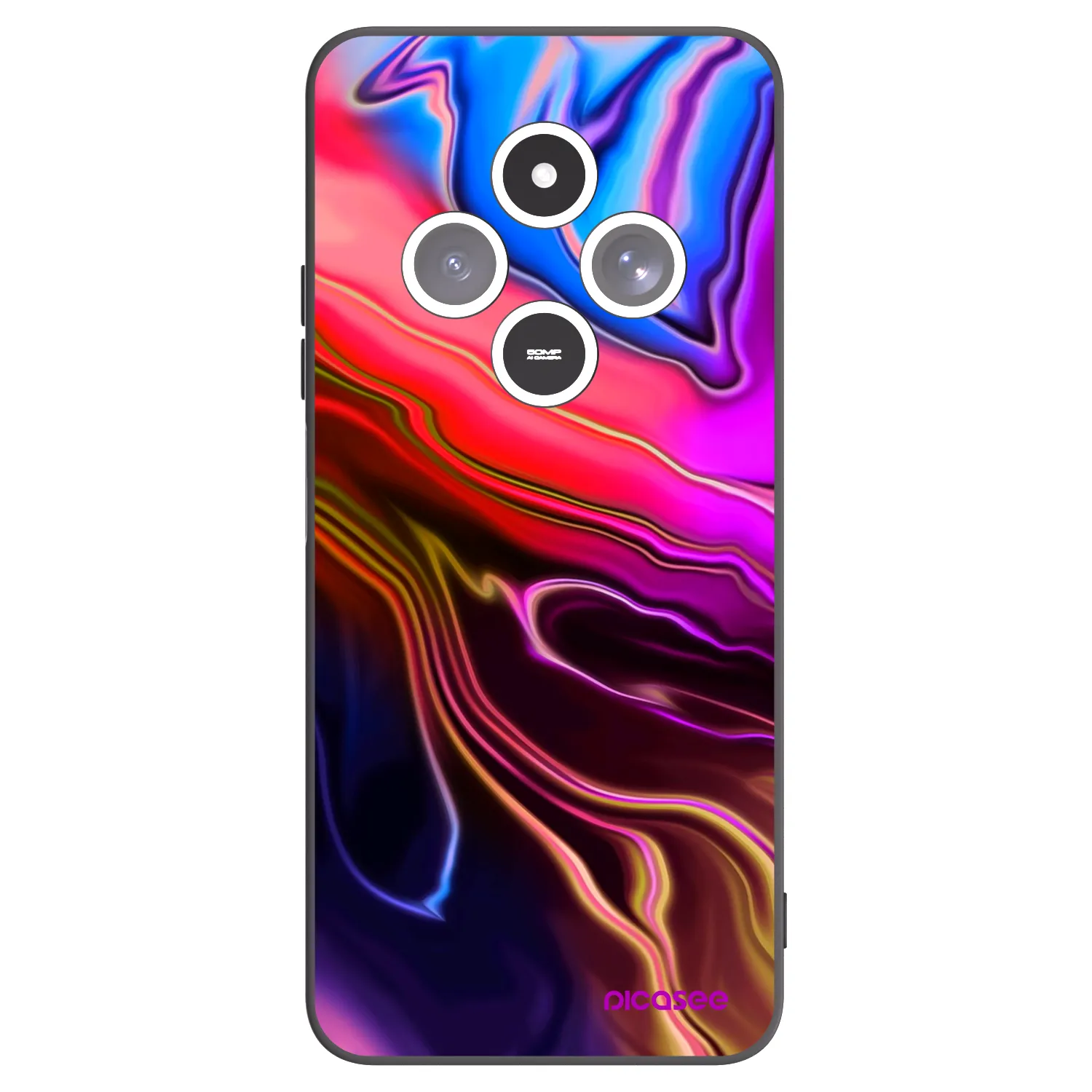 Picasee Xiaomi Redmi 14C Hülle - Schwarzes Silikon - Electric