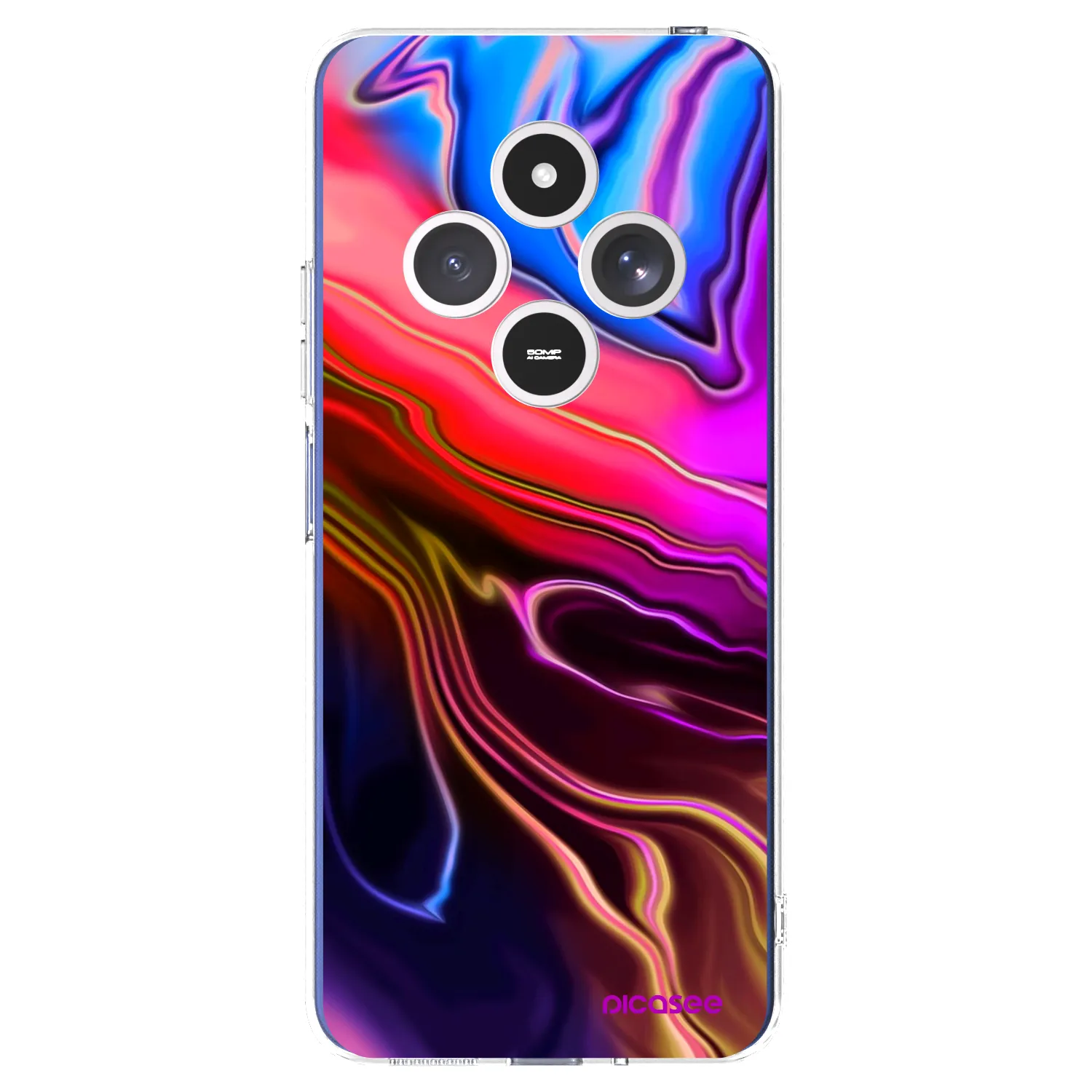 Picasee Xiaomi Redmi 14C Hülle - Transparentes Silikon - Electric