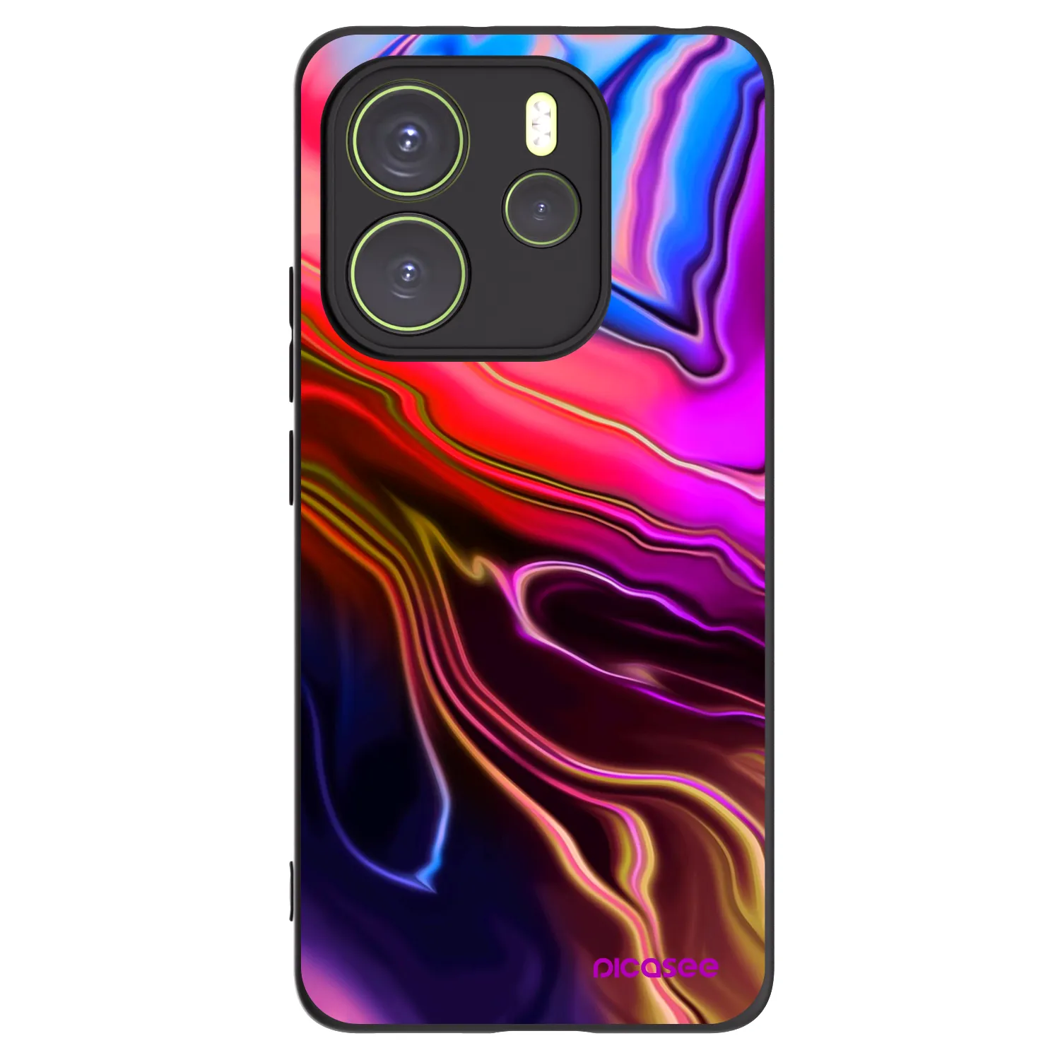 Picasee Xiaomi Redmi Note 14 4G Hülle - Schwarzes Silikon - Electric