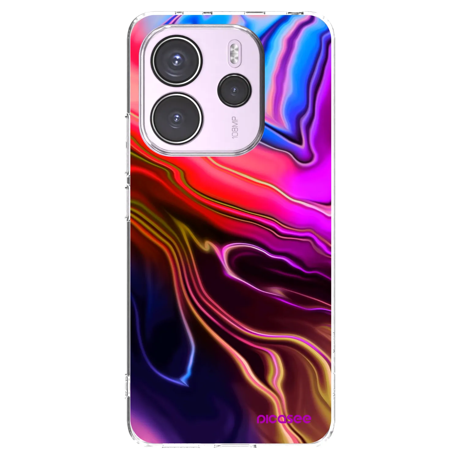 Picasee Xiaomi Redmi Note 14 4G Hülle - Transparentes Silikon - Electric