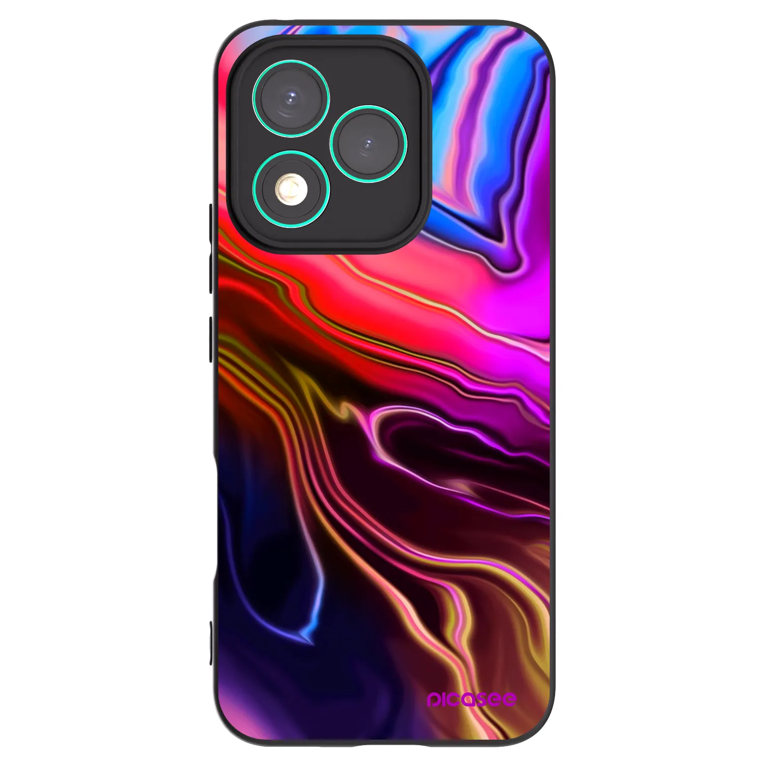 Picasee Honor 400 Lite 5G Hülle - Schwarzes Silikon - Electric