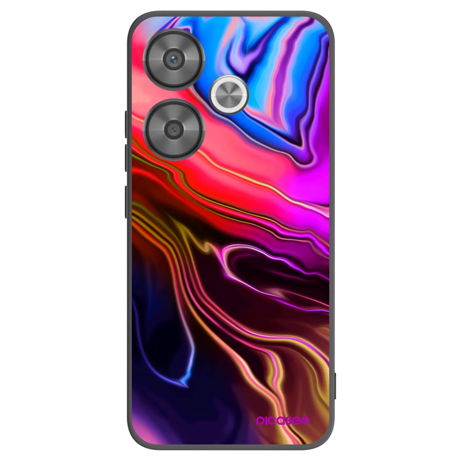 Picasee Xiaomi Poco F6 Hülle - Schwarzes Silikon - Electric