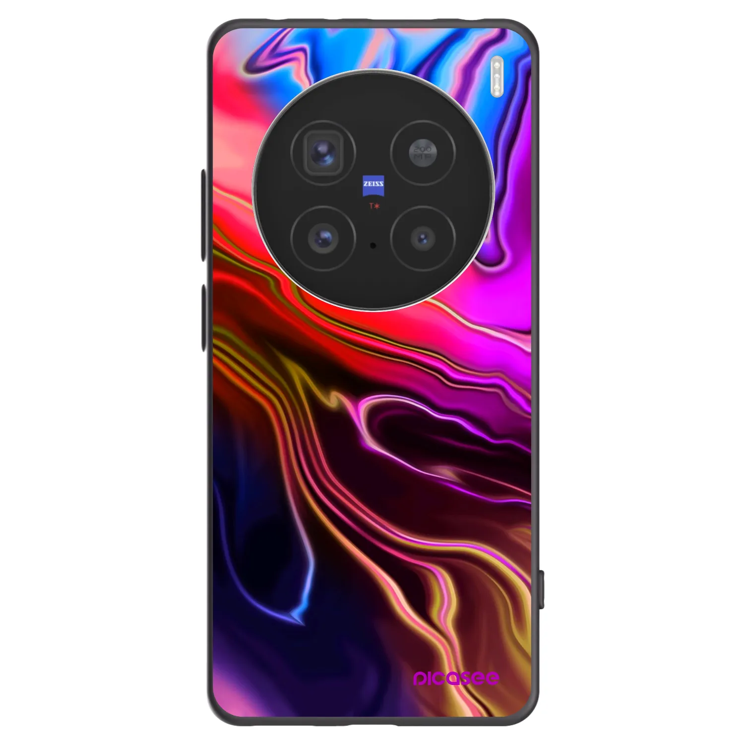Picasee Vivo X200 Pro Hülle - Schwarzes Silikon - Electric