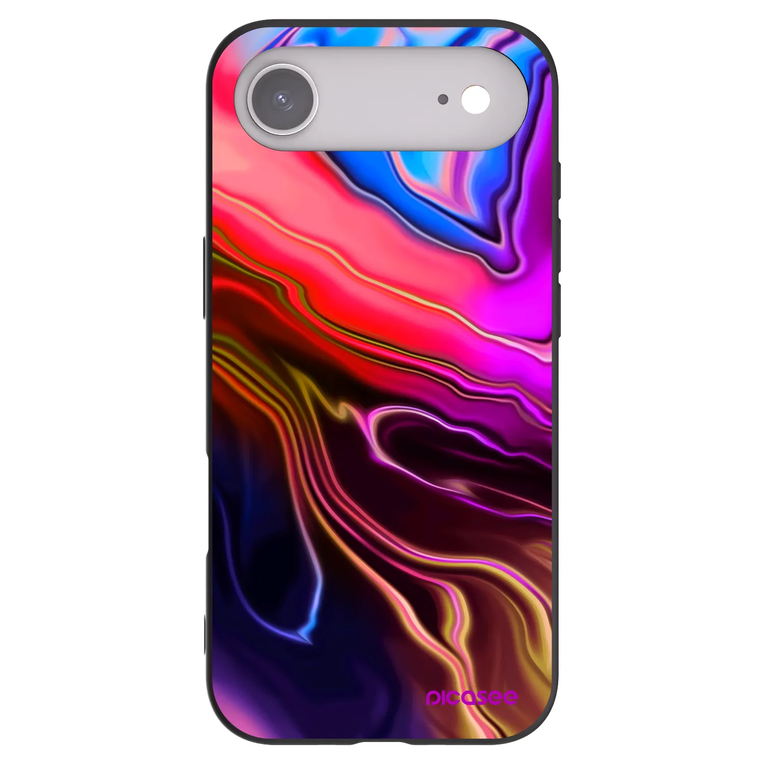 Picasee Apple iPhone Air Hülle - Schwarzes Silikon - Electric