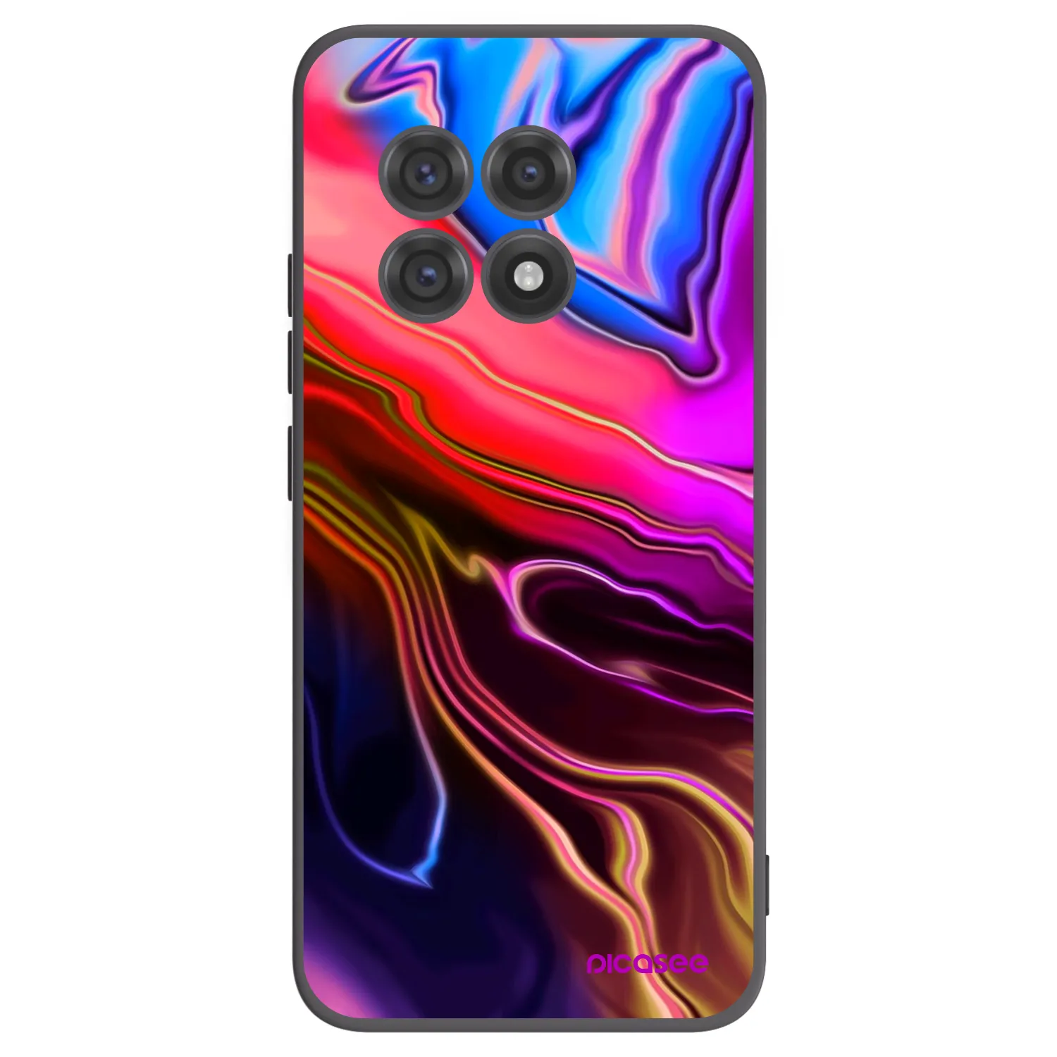 Picasee OnePlus 13R 5G Hülle - Schwarzes Silikon - Electric