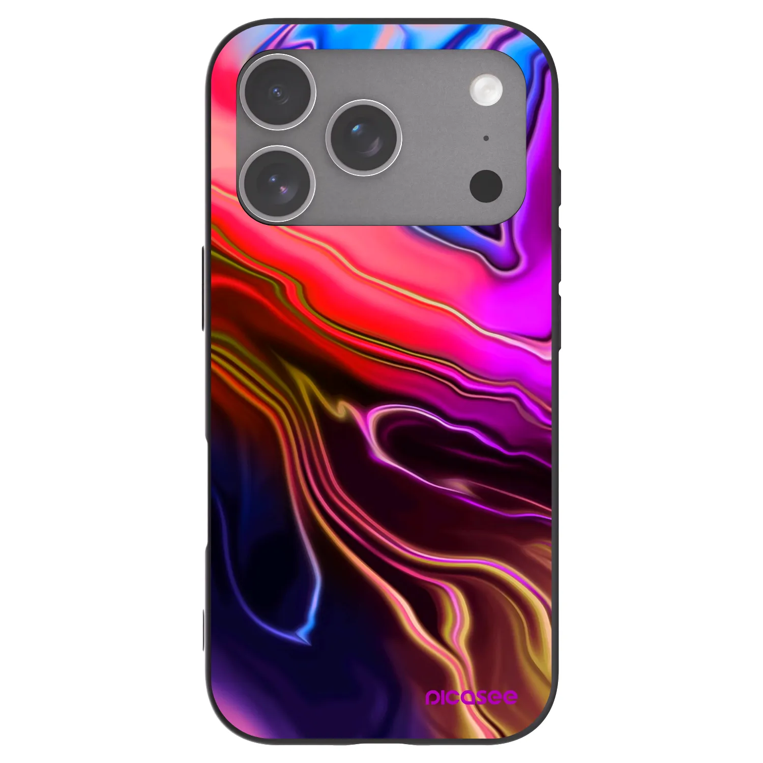Picasee Apple iPhone 18 Pro Hülle - Schwarzes Silikon - Electric