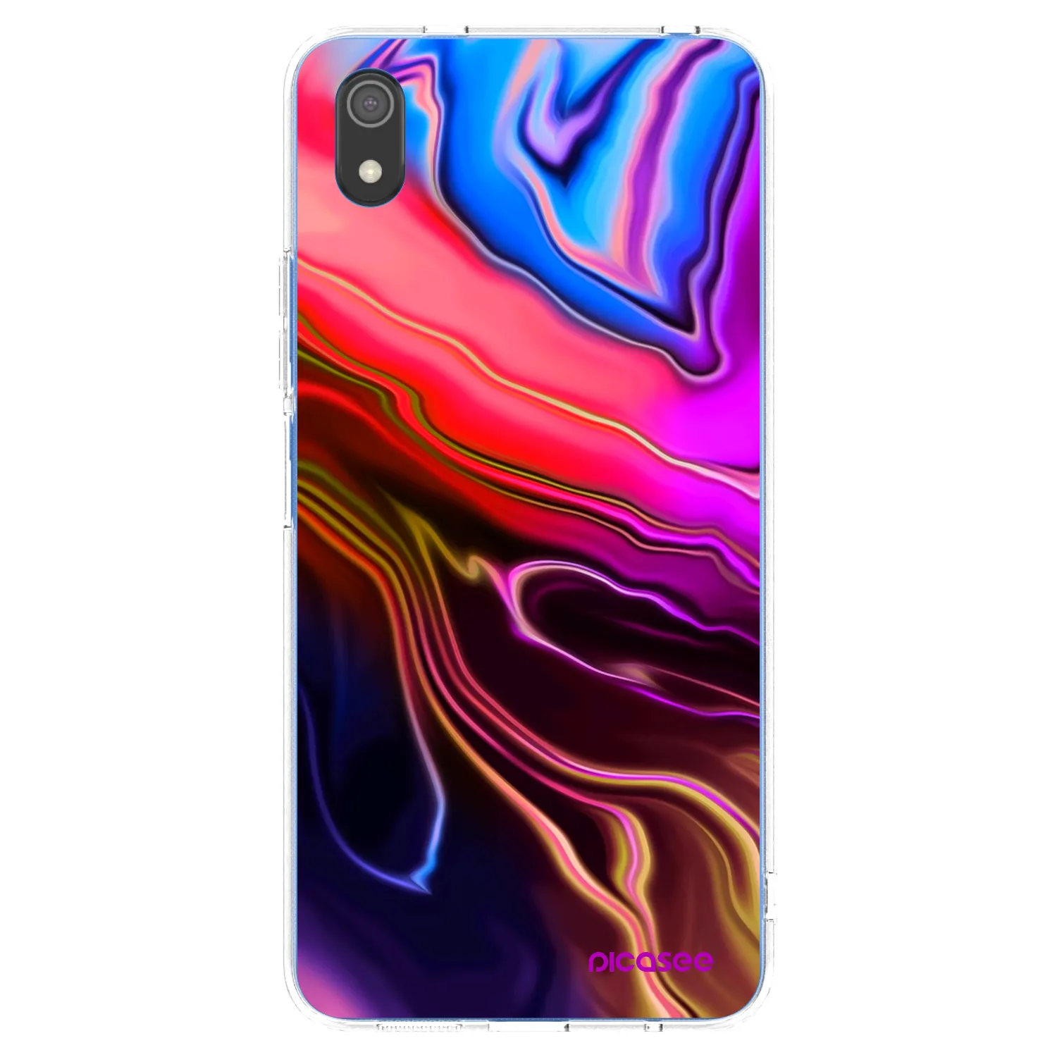 Picasee Xiaomi Redmi 7A Hülle - Transparentes Silikon - Electric