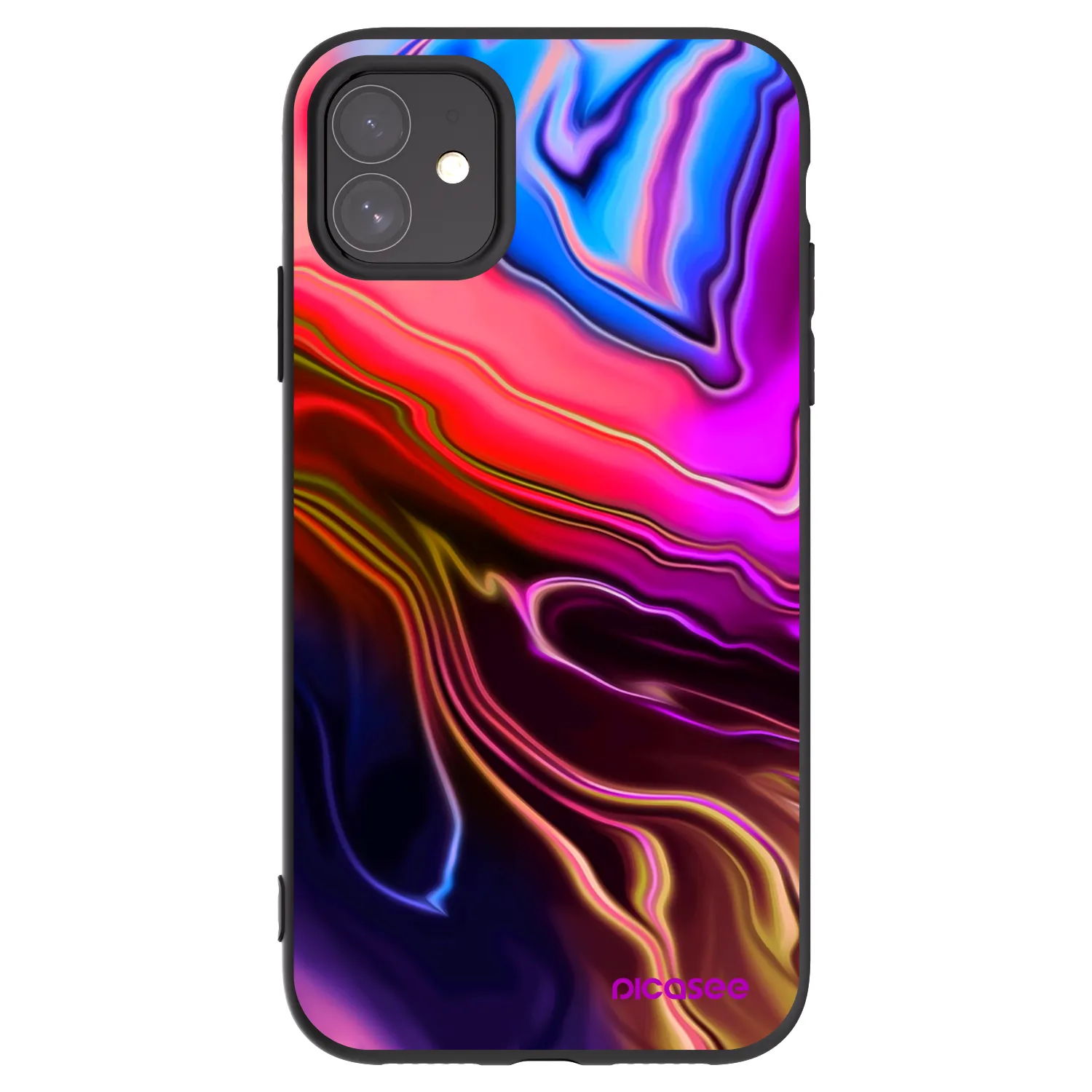 Picasee Apple iPhone 11 Hülle - Schwarzes Silikon - Electric
