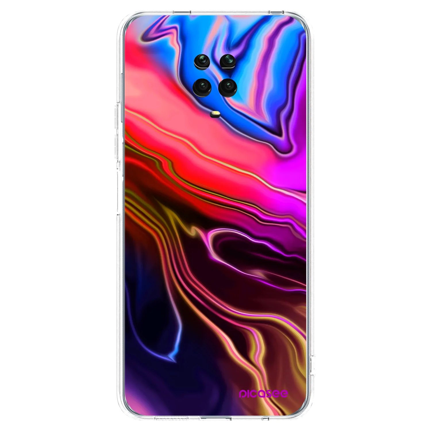 Picasee Xiaomi Redmi Note 9 Pro Hülle - Transparentes Silikon - Electric