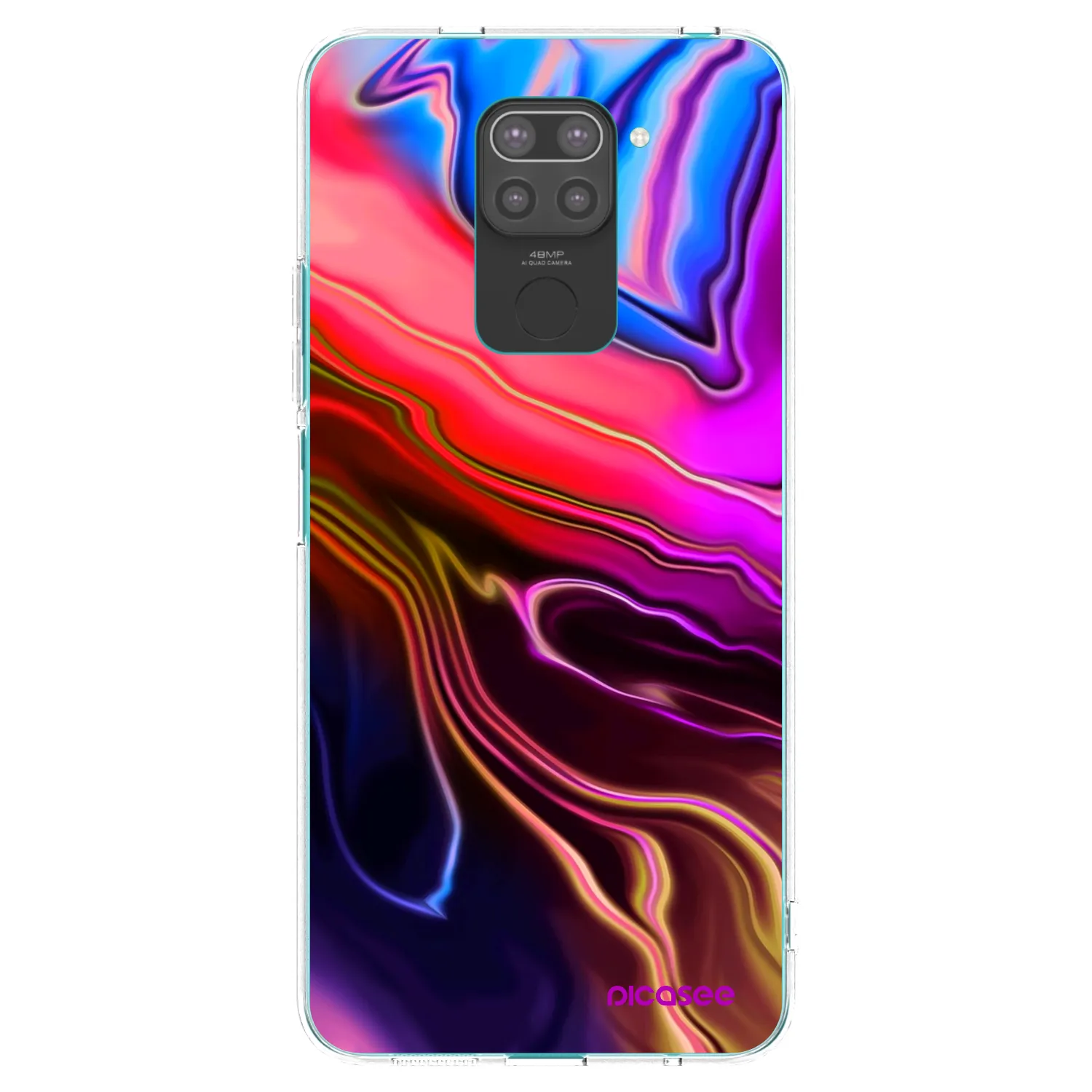 Picasee Xiaomi Redmi Note 9 Hülle - Schwarzes Silikon - Electric