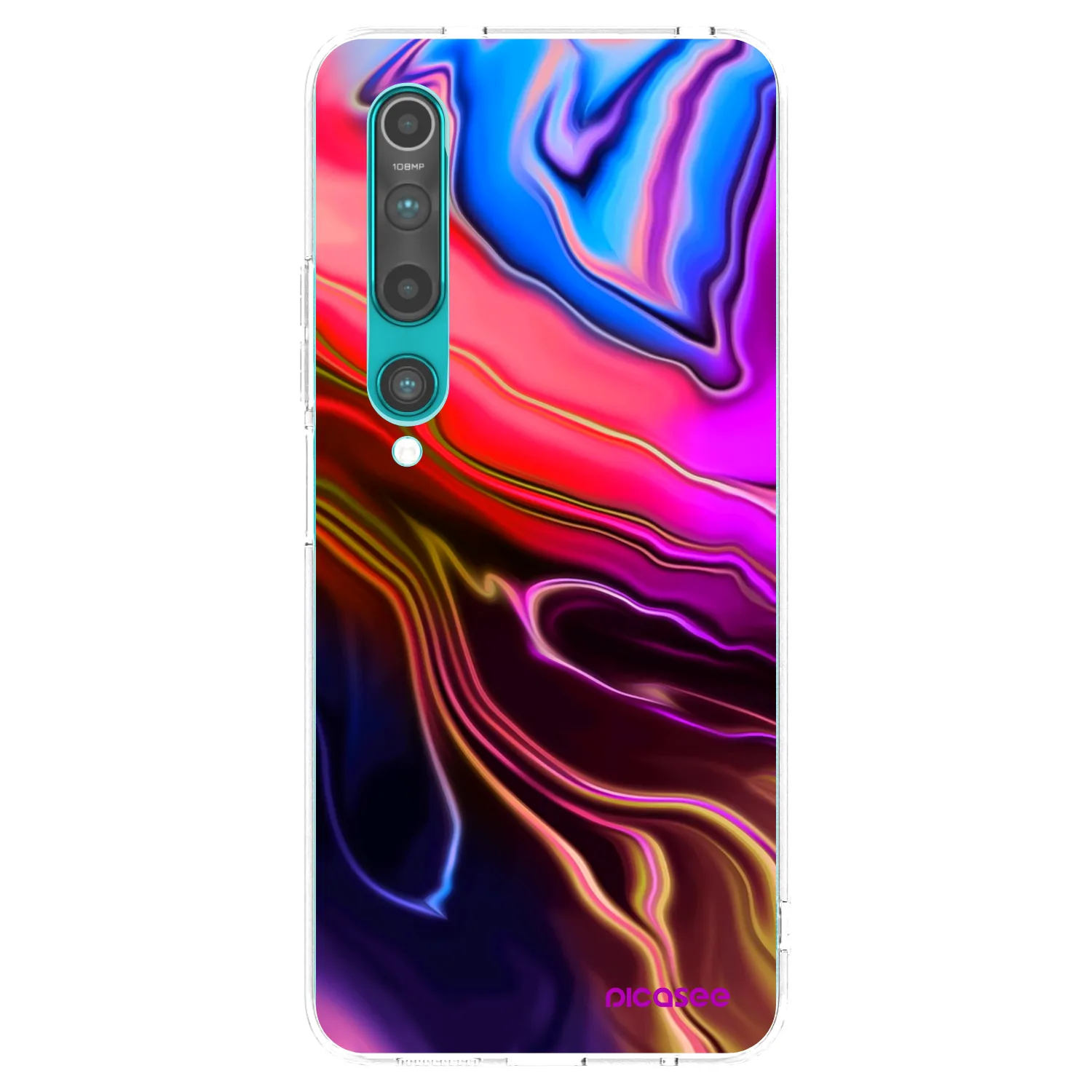 Picasee Xiaomi Mi 10 Hülle - Transparentes Silikon - Electric
