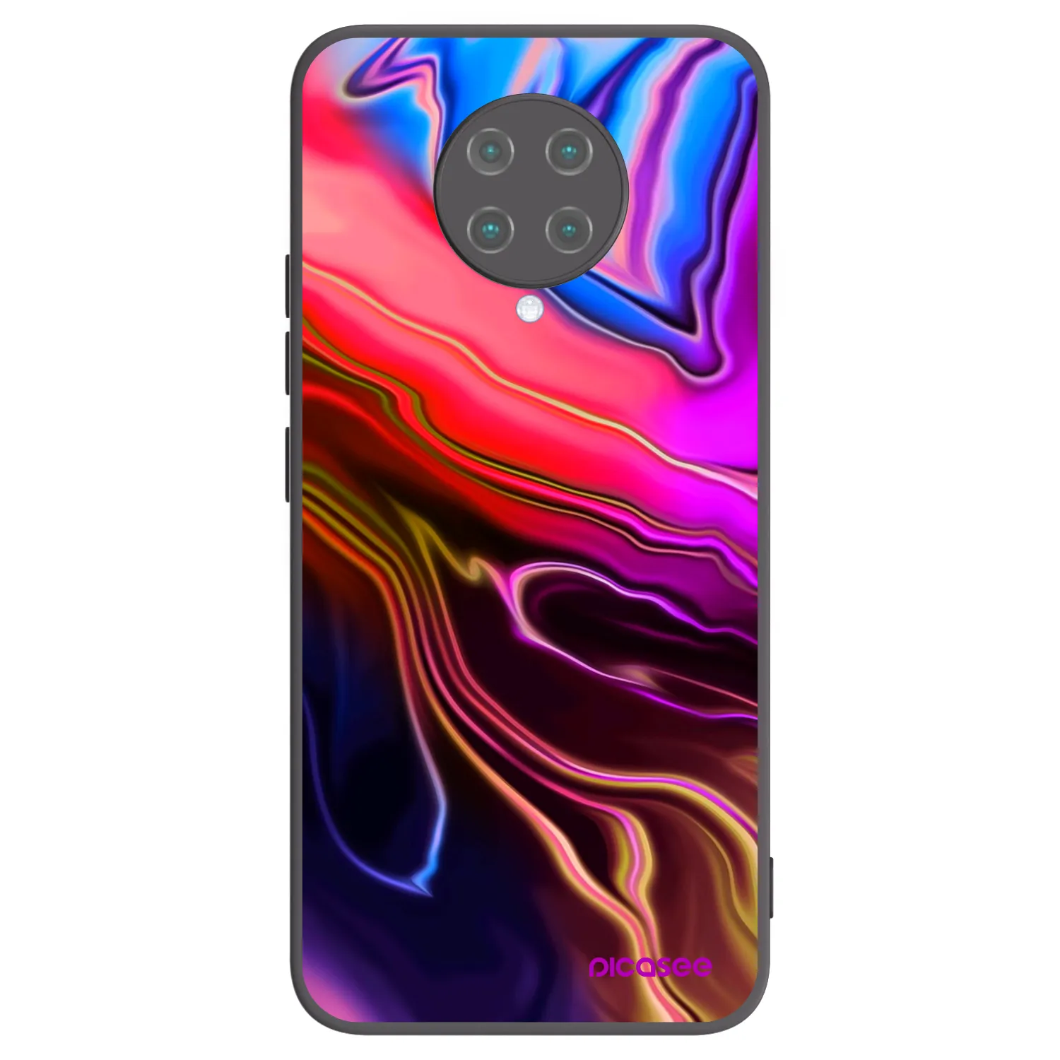Picasee Xiaomi Poco F2 Pro Hülle - Schwarzes Silikon - Electric