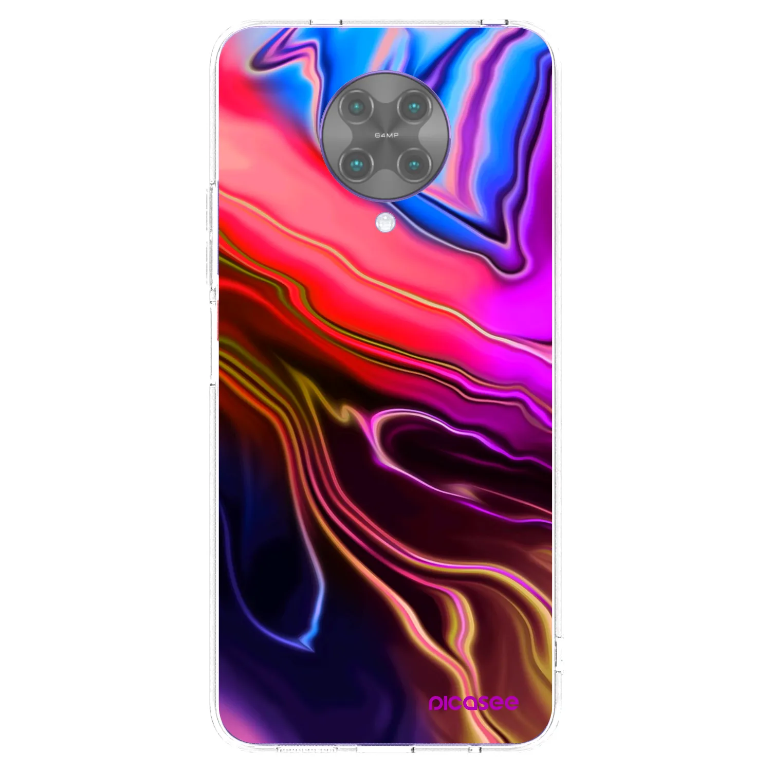 Picasee Xiaomi Poco F2 Pro Hülle - Transparentes Silikon - Electric