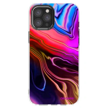 Picasee Apple iPhone 12 Pro Max Hülle - Transparentes Silikon - Electric