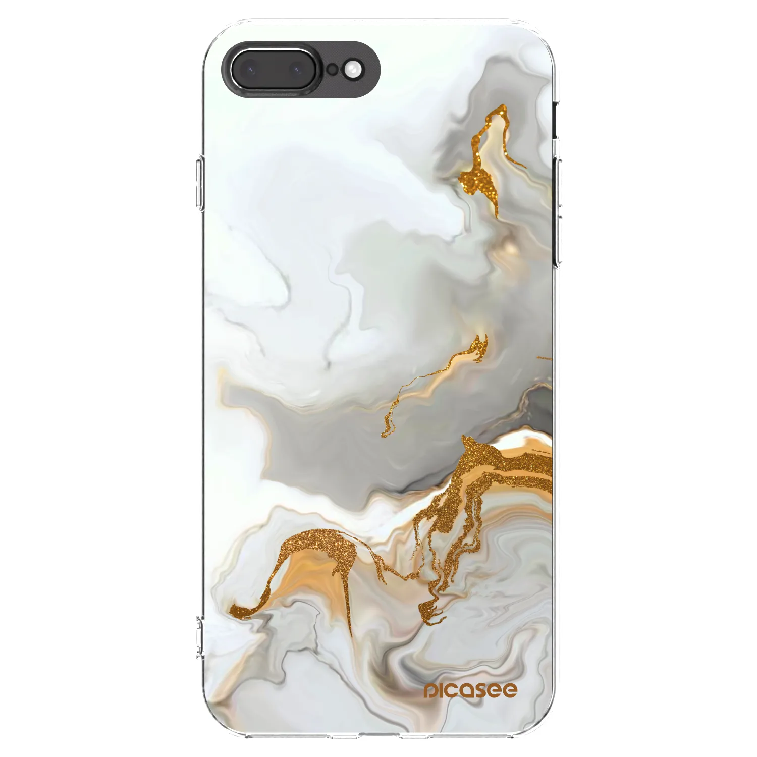 Picasee Apple iPhone 8 Plus Hülle - Transparentes Silikon - Her