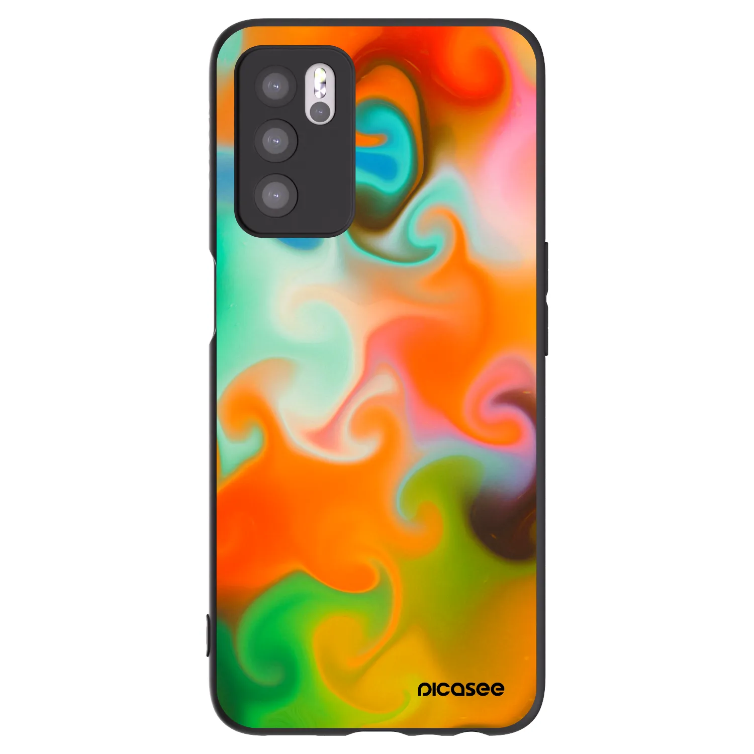 Picasee OPPO A16 Hülle - Schwarzes Silikon - Juice