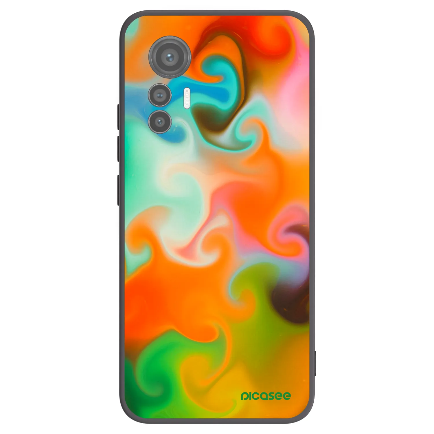 Picasee Xiaomi 12 Lite Hülle - Schwarzes Silikon - Juice