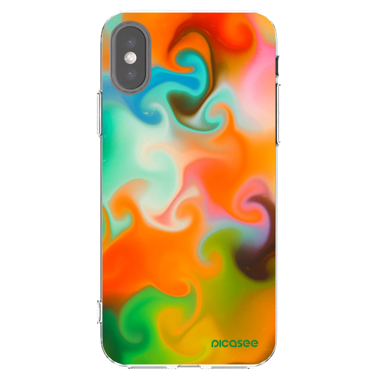 Picasee Apple iPhone X/XS Hülle - Transparentes Silikon - Juice