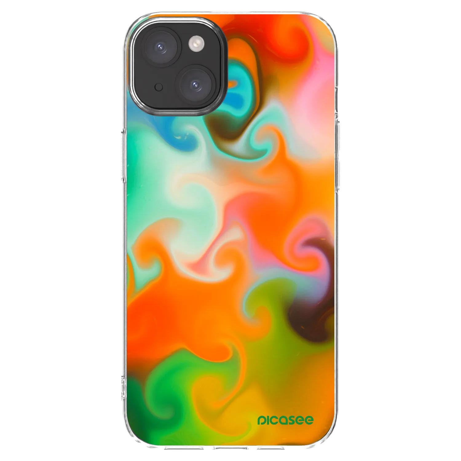 Picasee Apple iPhone 15 Plus Hülle - Transparentes Silikon - Juice