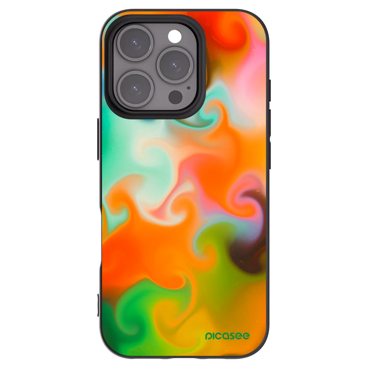 Picasee Apple iPhone 16 Pro Hülle - Schwarzes Silikon - Juice