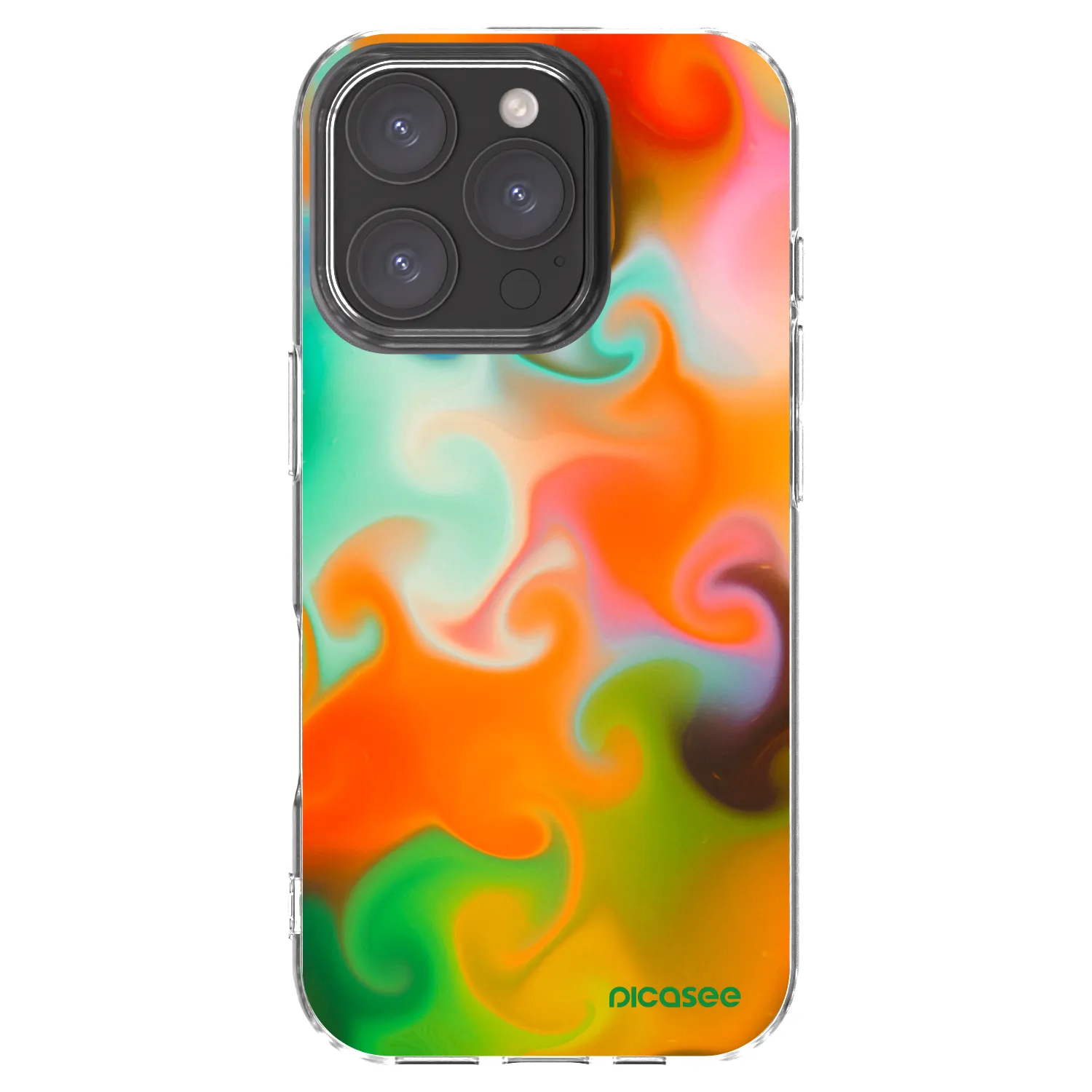 Picasee Apple iPhone 16 Pro Hülle - Transparentes Silikon - Juice