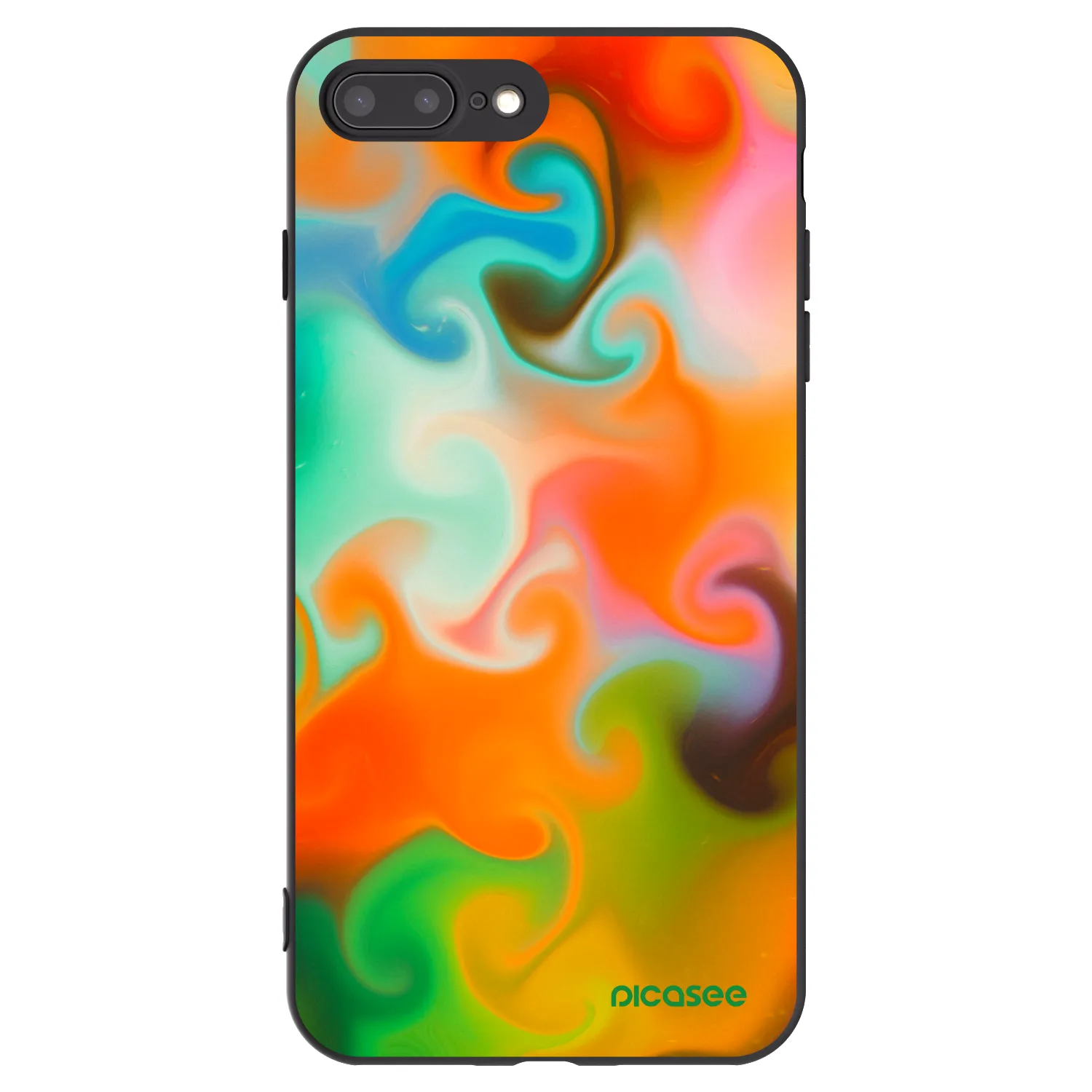 Picasee Apple iPhone 8 Plus Hülle - Schwarzes Silikon - Juice