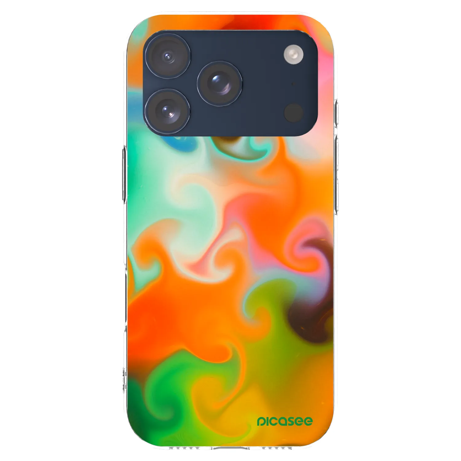 Picasee Apple iPhone 17 Pro Hülle - Transparentes Silikon - Juice
