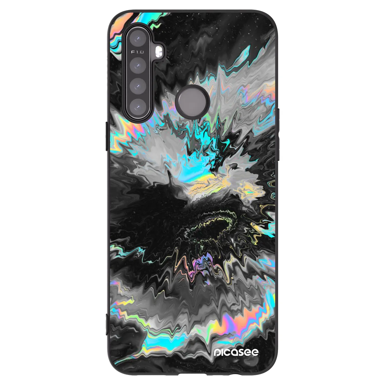 Picasee Realme 5 Hülle - Schwarzes Silikon - Magnetic