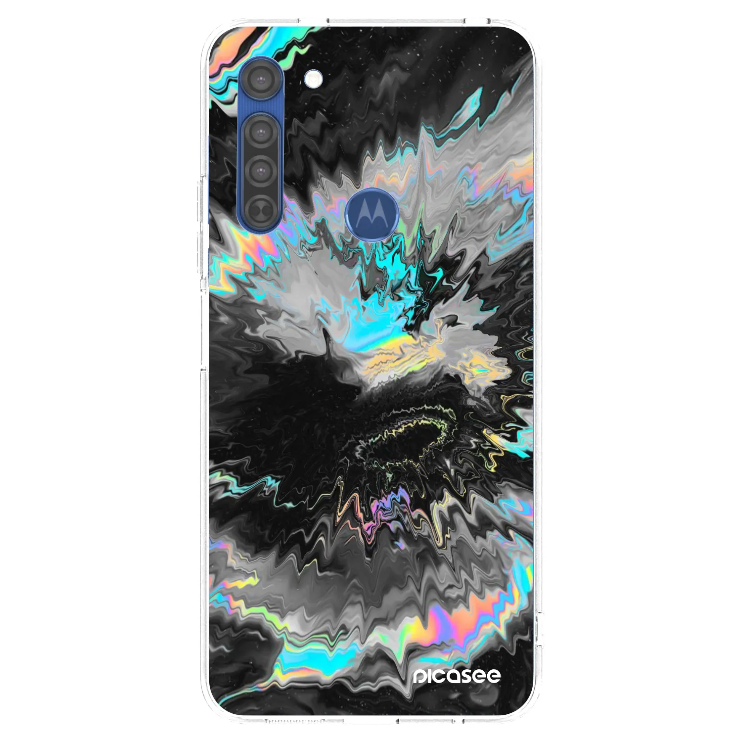 Picasee Motorola Moto G8 Hülle - Transparentes Silikon - Magnetic