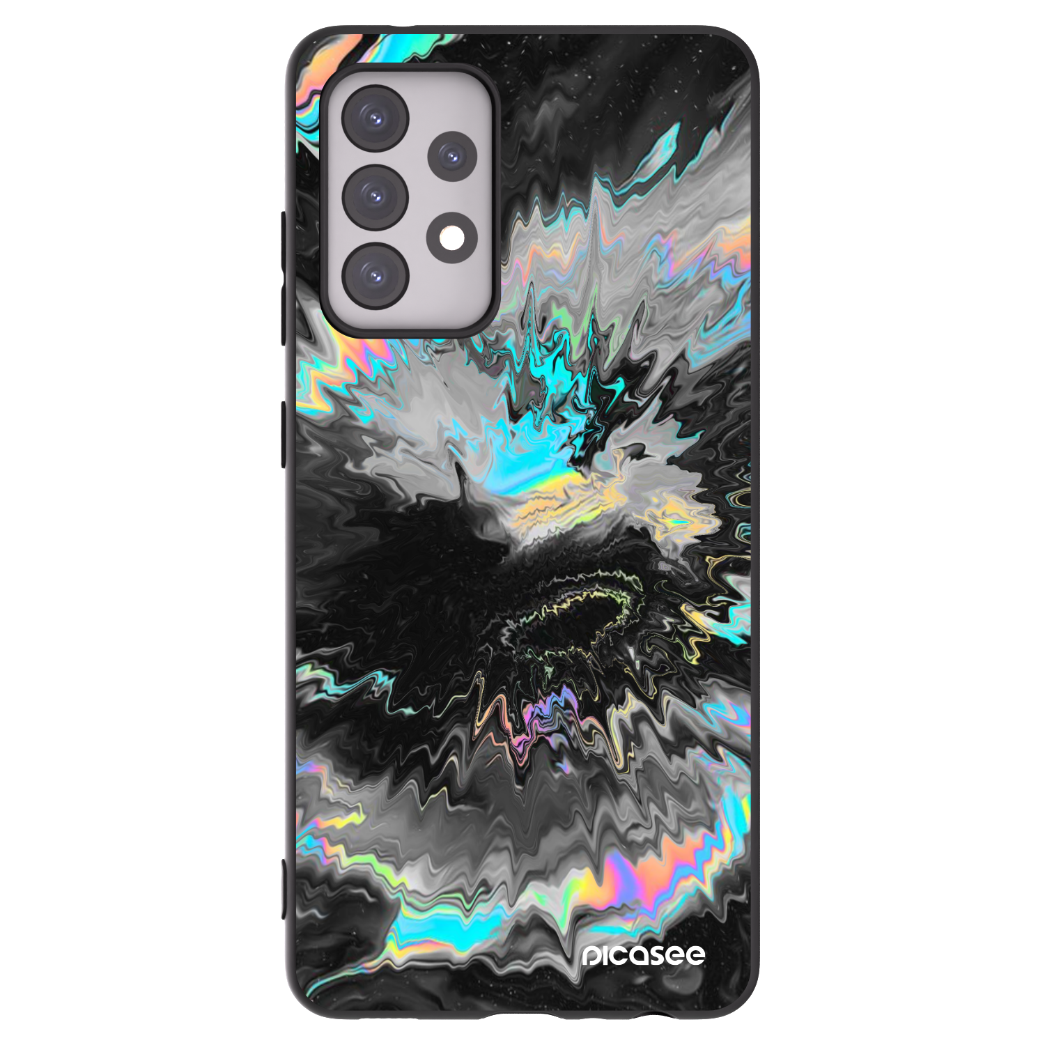 Picasee Samsung Galaxy A52 5G A525F Hülle - Schwarzes Silikon - Magnetic