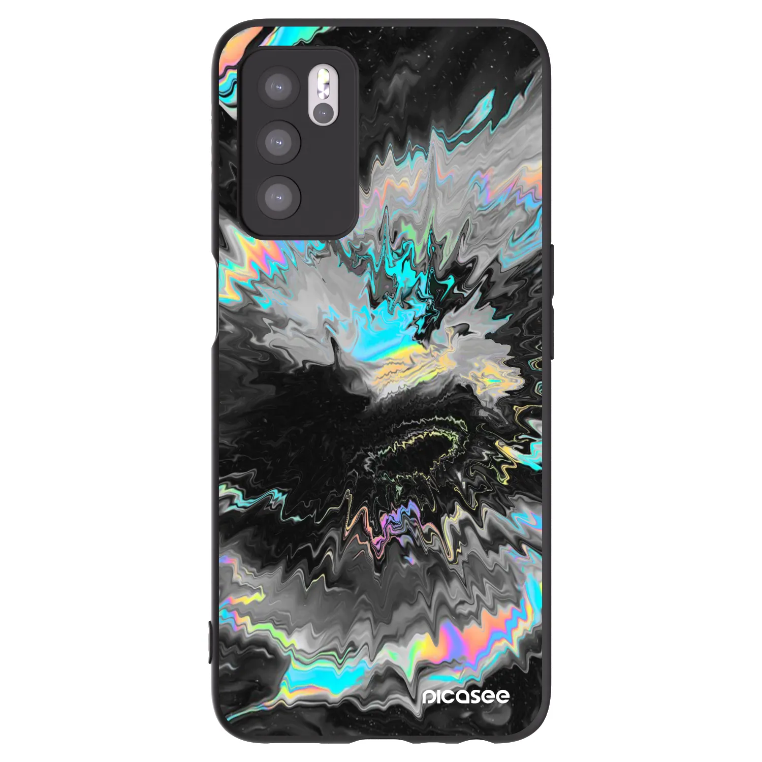 Picasee OPPO A16 Hülle - Schwarzes Silikon - Magnetic