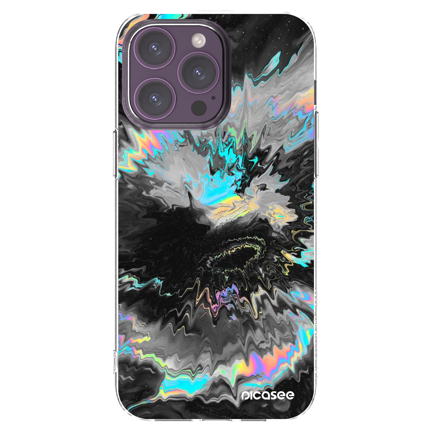 Picasee Apple iPhone 14 Pro Max Hülle - Transparentes Silikon - Magnetic