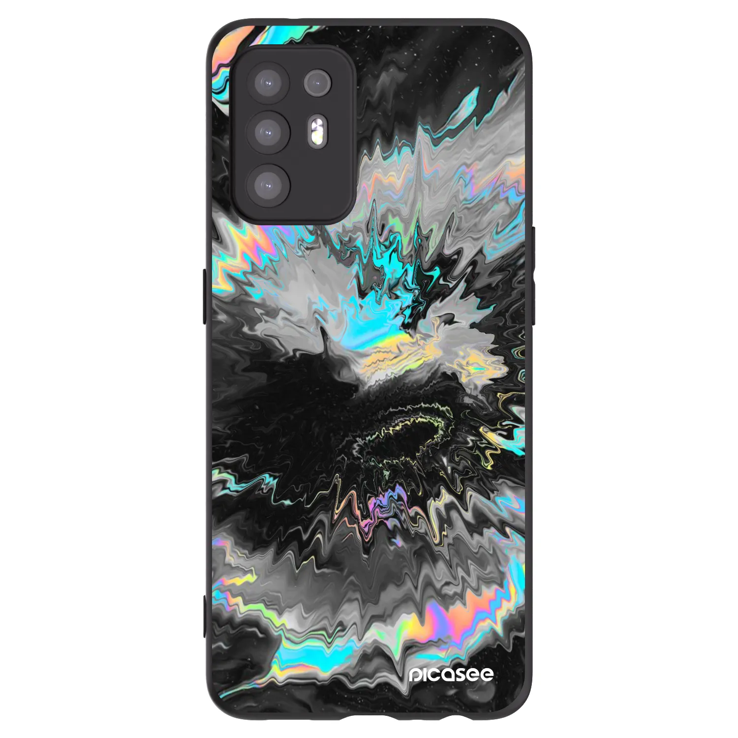 Picasee OPPO A94 5G Hülle - Schwarzes Silikon - Magnetic