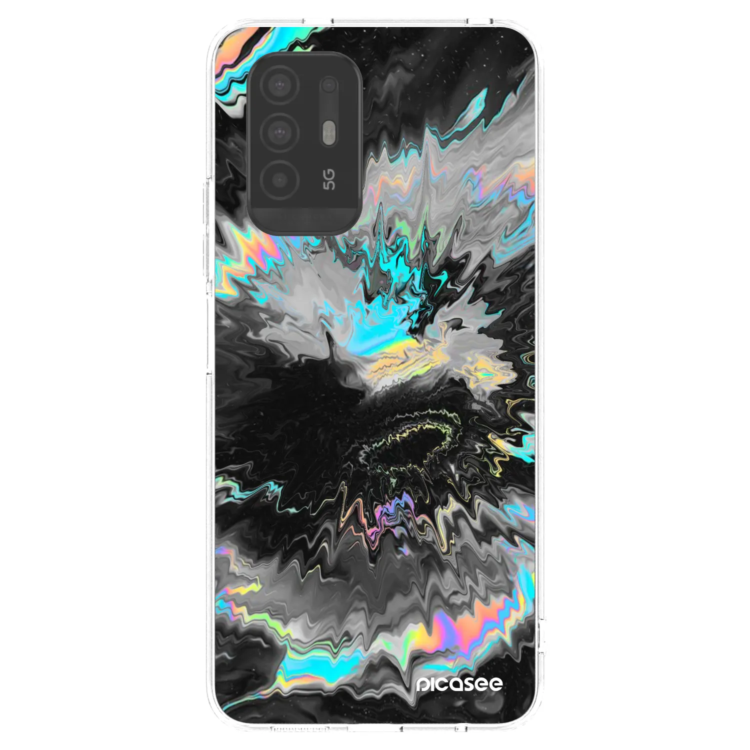 Picasee OPPO A94 5G Hülle - Transparentes Silikon - Magnetic