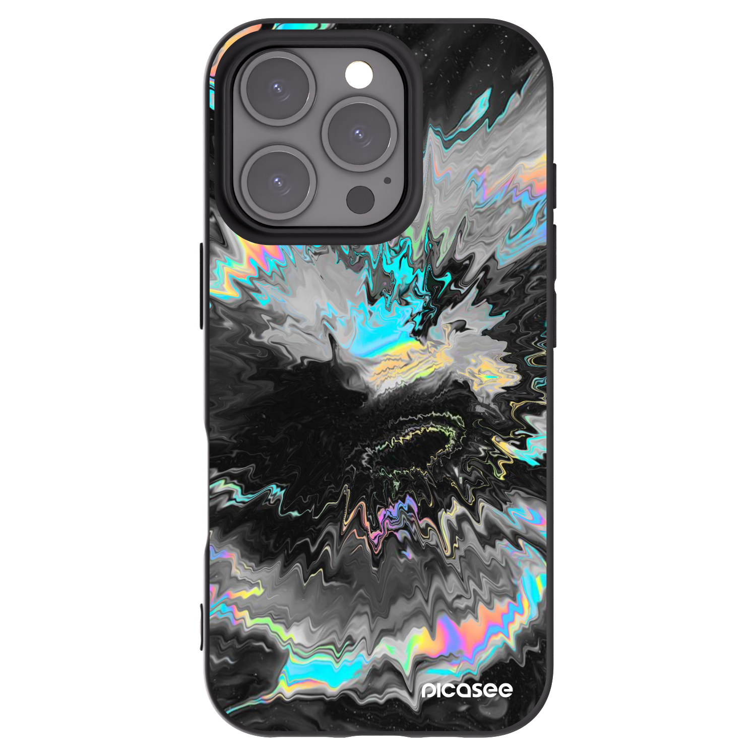 Picasee Apple iPhone 16 Pro Hülle - Schwarzes Silikon - Magnetic