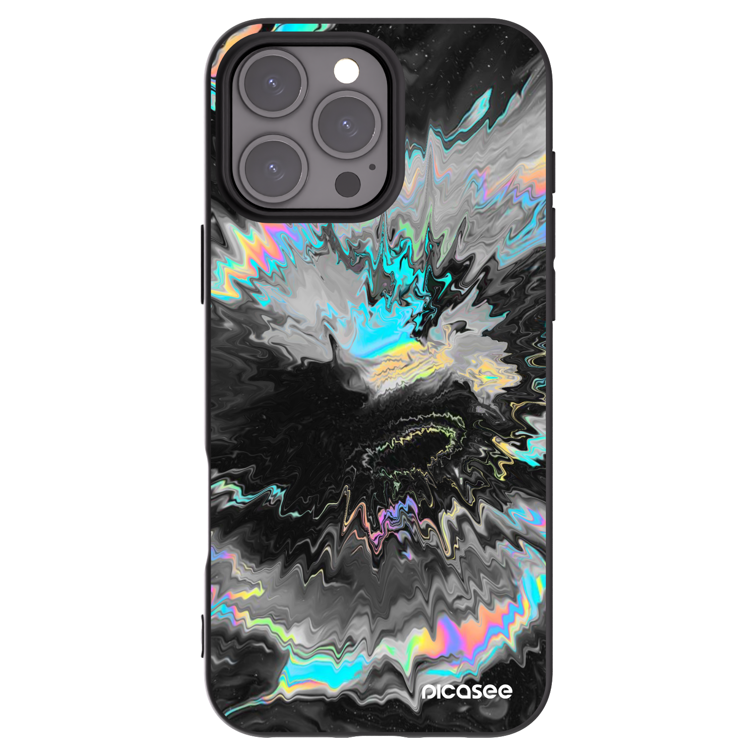 Picasee Apple iPhone 16 Pro Max Hülle - Schwarzes Silikon - Magnetic
