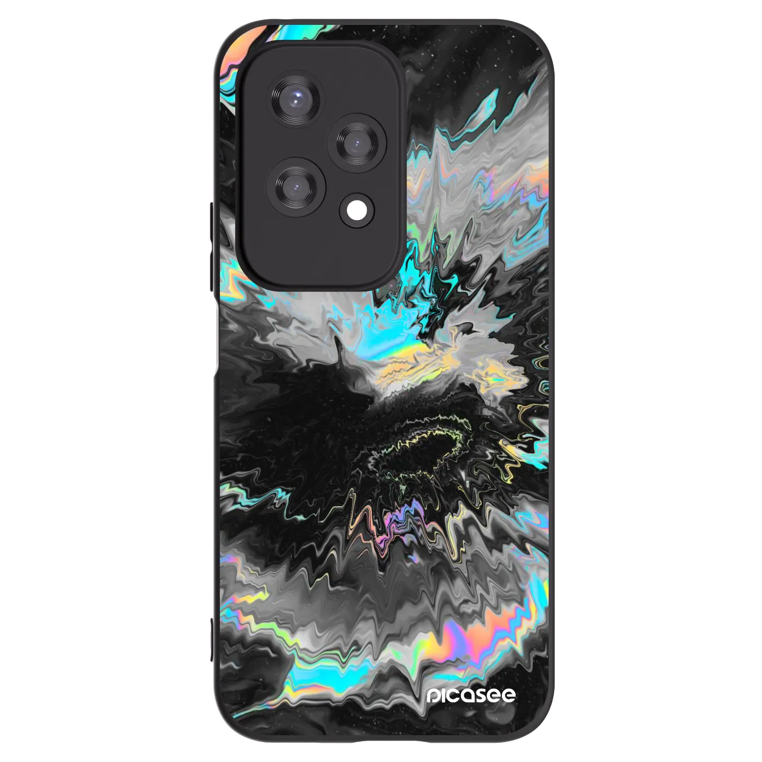 Picasee Honor 200 Lite Hülle - Schwarzes Silikon - Magnetic