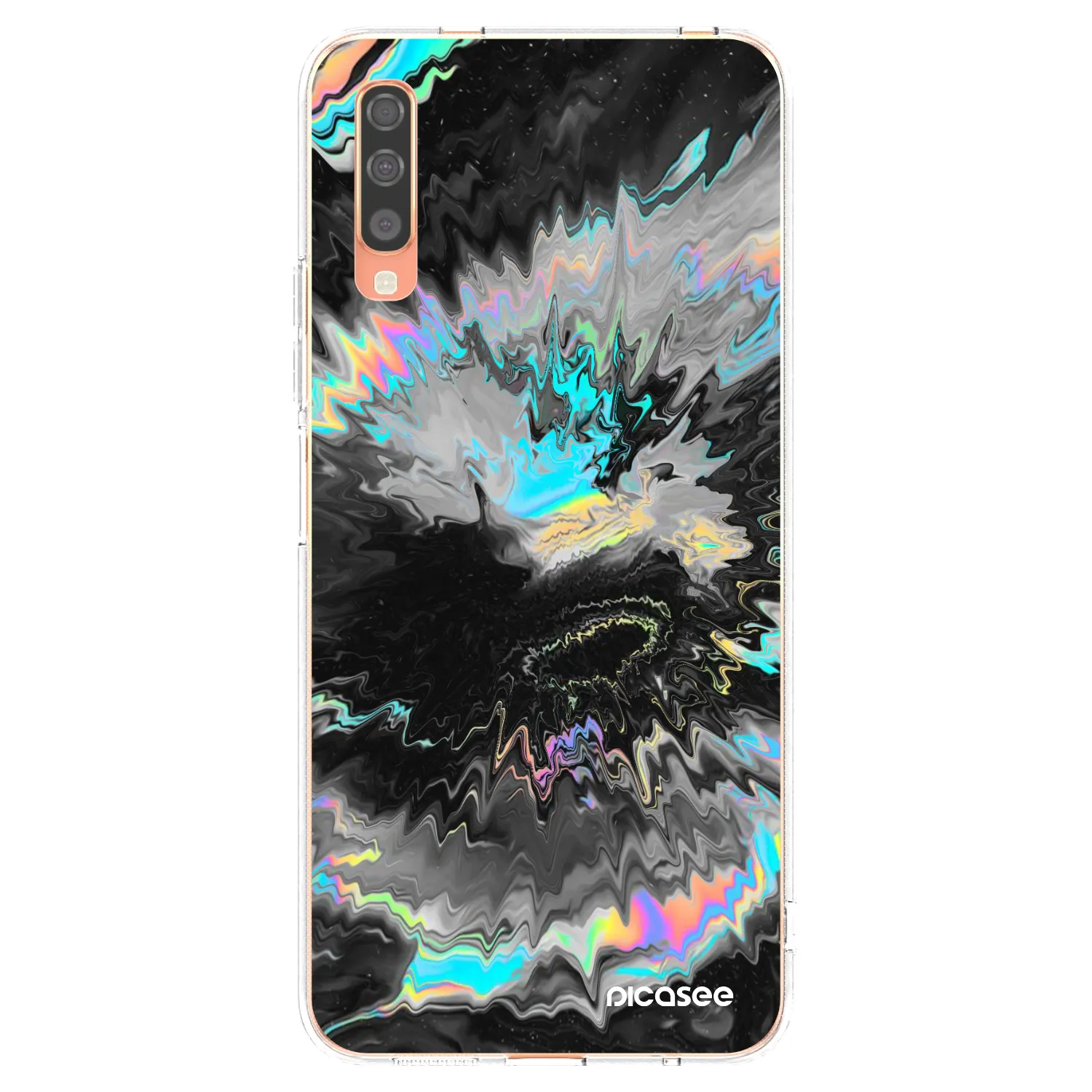 Picasee Samsung Galaxy A70 A705F Hülle - Transparentes Silikon - Magnetic