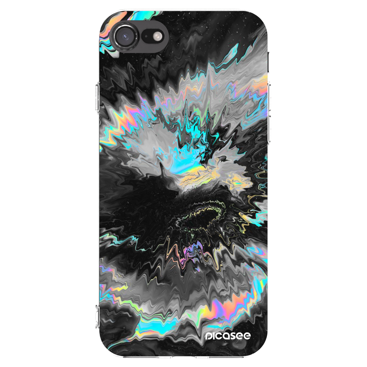 Picasee Apple iPhone 8 Hülle - Transparentes Silikon - Magnetic