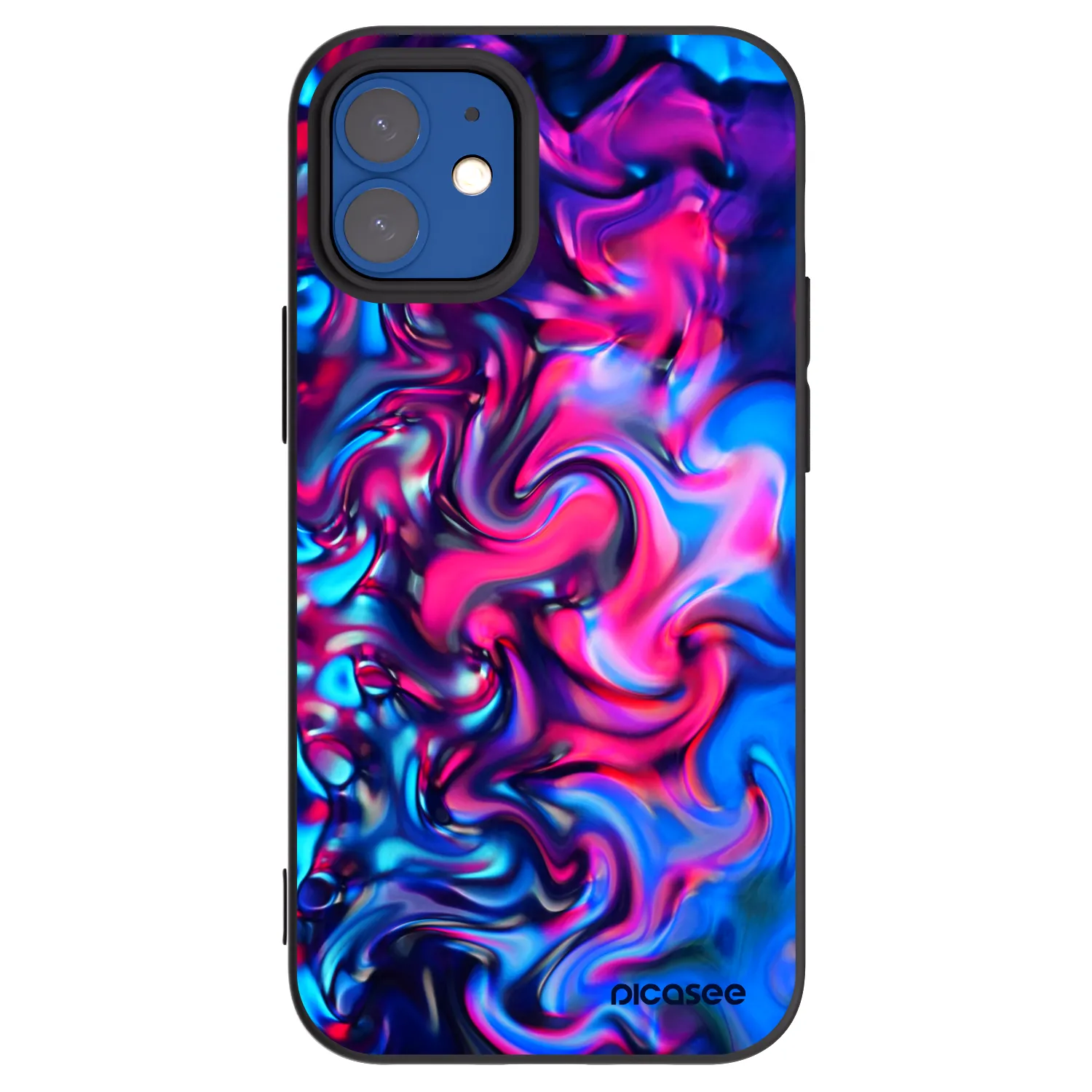 Picasee Apple iPhone 12 mini Hülle - Schwarzes Silikon - Redlight