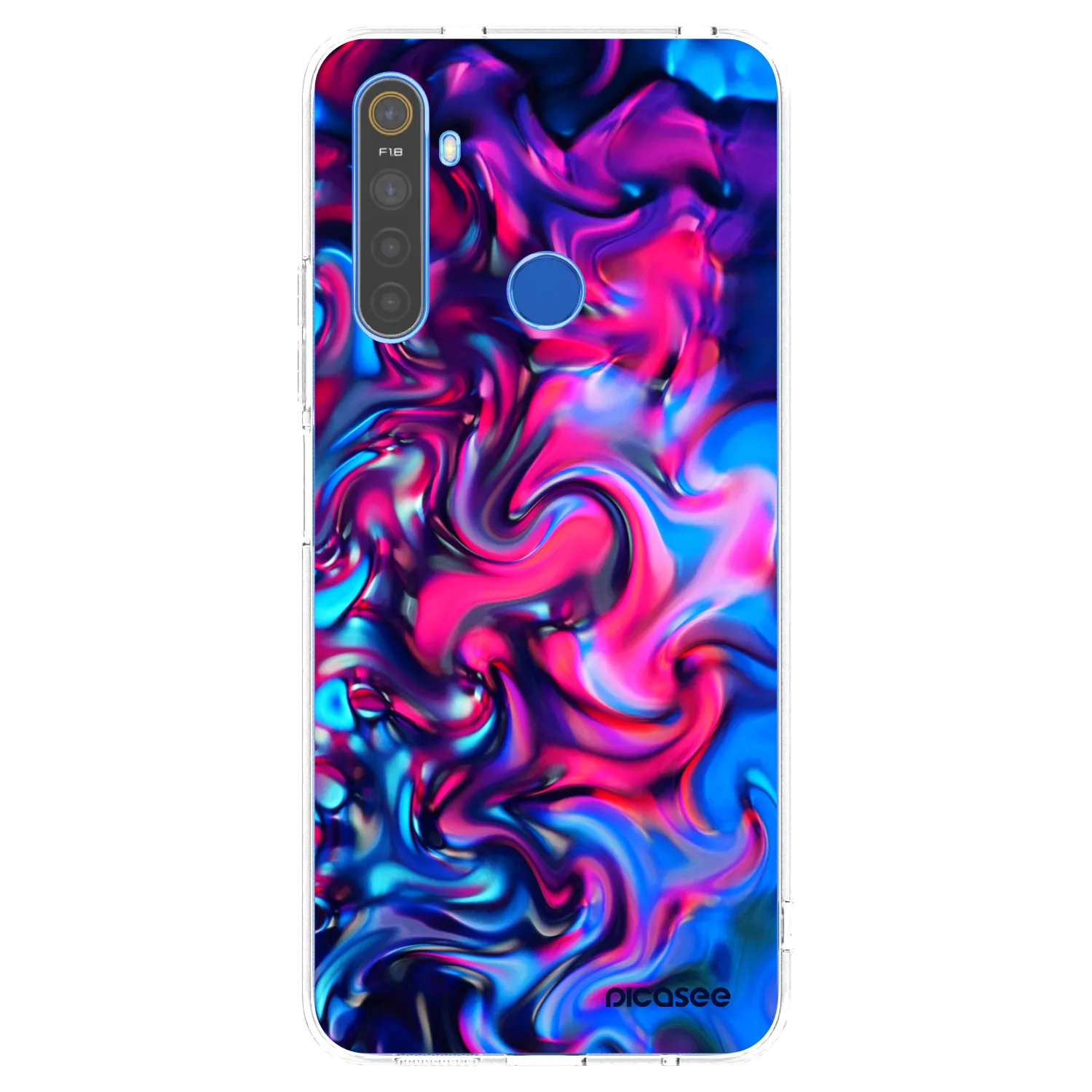 Picasee Realme 5 Hülle - Transparentes Silikon - Redlight