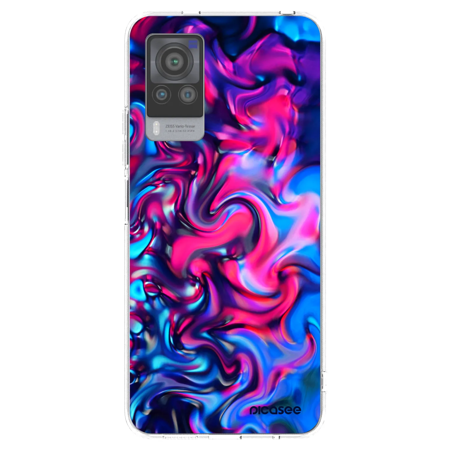 Picasee Vivo X60 Pro 5G Hülle - Transparentes Silikon - Redlight
