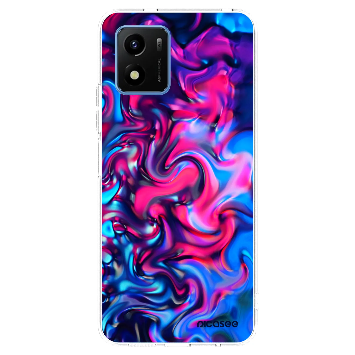 Picasee Vivo Y01 Hülle - Transparentes Silikon - Redlight
